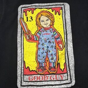 Chucky Good Guy Horror Graphic Tee‎ Black Medium Killer Doll Movie Shirt